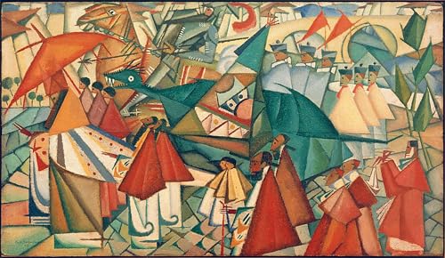 Poster Fronleichnamsprozession De Souza Cardoso - Grand Tableau Animaux pour Bureau 60x90