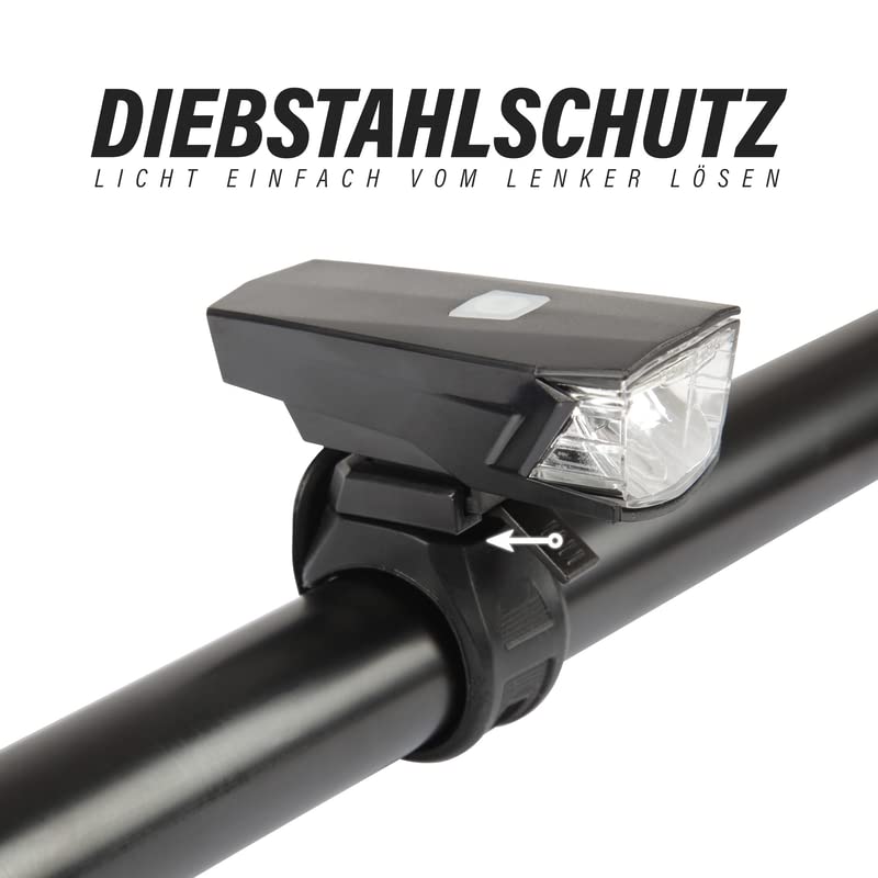 LED Fahrradlicht - Set Akku - Fahrradlampe USB wiederaufladbares Frontlicht/Rücklicht, Fahrradbeleuchtung