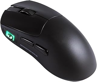 MAMBASNAKE M4 ゲーミングマウス 無線 充電式 ワイヤレスマウス ゲーミング 小型 超軽量 bluetoothマウス 有線ゲーミングマウス 3モード PAW3311センサー 1000Hz 24000DPI 耐用性 氷感コーティング 発汗防止 eスポーツ 仕事用 オフイス fps ― ブラック