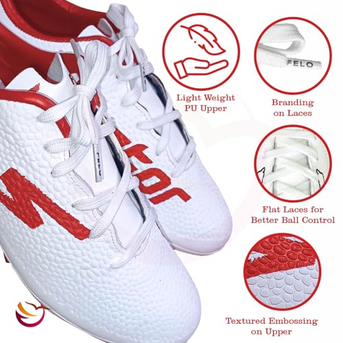 Image of FELO Raptor Embossed PU Lightweight & Embossed and Durability | Best for Traction and Hard Ground Football Shoes /Studs /Boots /Cleats for Men /Women /Boys & Girls