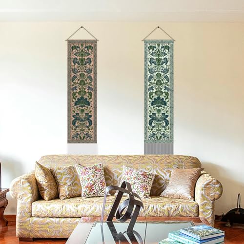 Ahandmaker AJEW-WH0399-071-US20 2Pcs Green Indian Pattern Tapestry, Elephant Printed Long Vertical Tapestry Wall Hanging thumb #6
