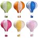 Hot Air Balloon Paper Lanterns for Wedding Birthday Engagement Christmas Party Decoration Stripe Set Pack of 6