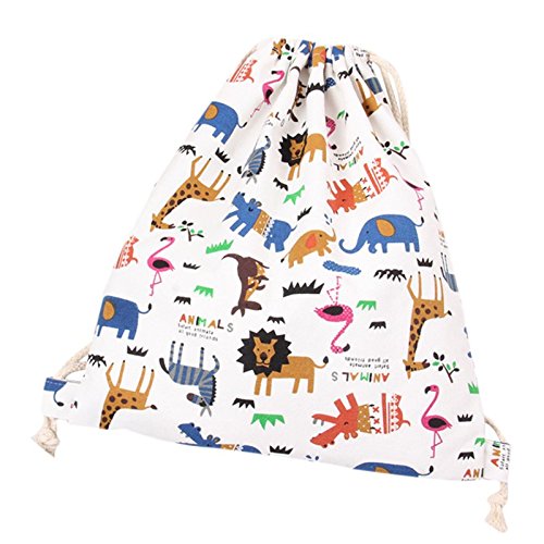Preisvergleich Produktbild itemer niedliche Kordelzug Rucksäcke Teenager Schultertasche Kinder Aufbewahrung Tasche Schule Reise Sport Geschenk Schultertasche (Animal)