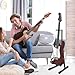 GLEAM Adjustable Folding Guitar Stand, A-style with Neck Holder, Fully Assembled for School Music Program, Concerts & Multiple Users, Black, Fit Guitar Bass Ukulele and Banjo