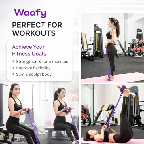 Image of Pull Reducer Training Bands Natural Rubber 4 Tubes Body Pedal Exerciser Yoga Crossfit Exercise, Arm Exercise, Body Building Training Men and Women (Multicolor) D1