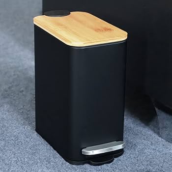 Amazon｜ゴミ箱 ふた付き 5L スリム ペダル式 ゴミ箱 角型 竹蓋