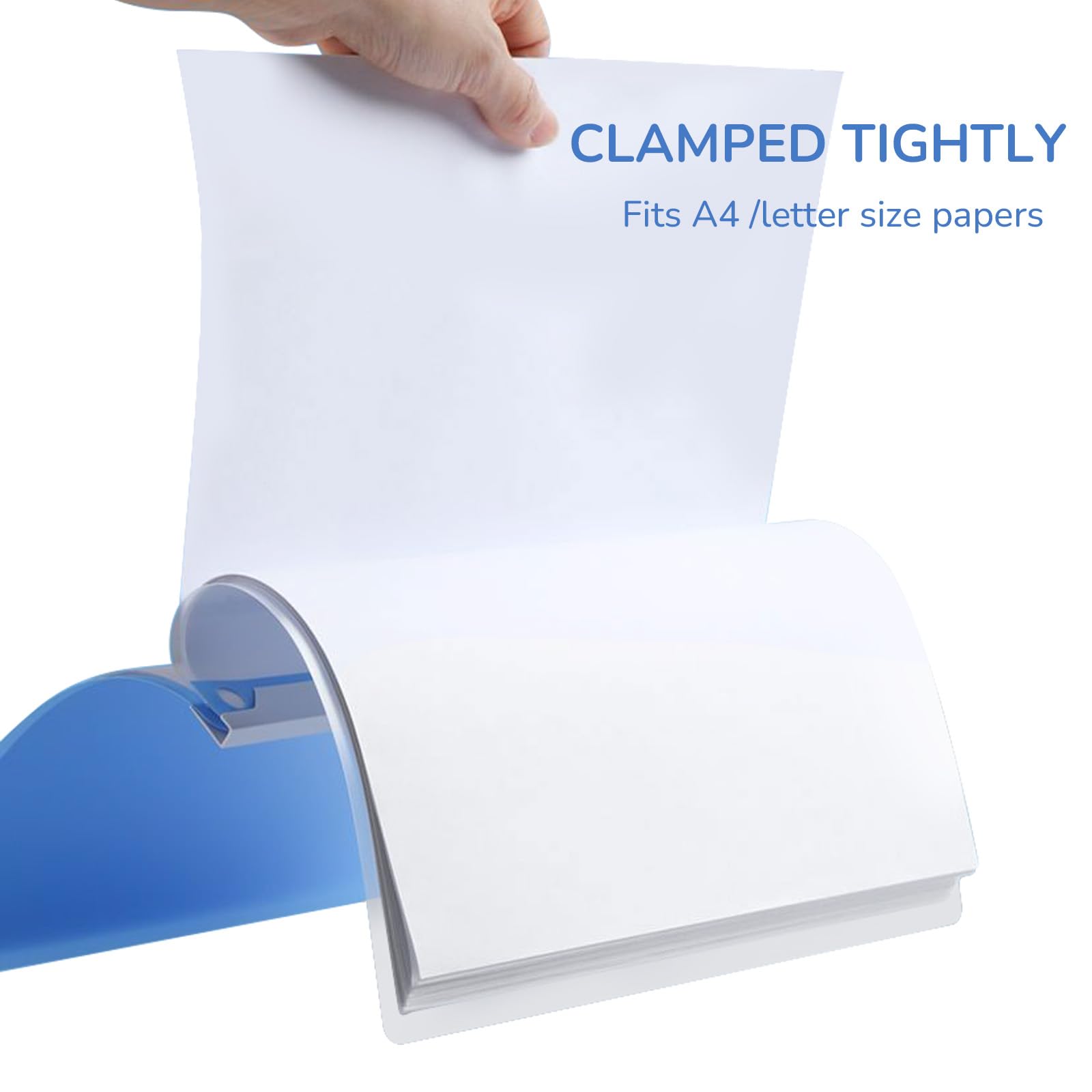 VANRA Copertine trasparenti per report con clip oscillante, confezione da 5 cartelle di presentazione in plastica per carta formato A4, organizer per documenti per scuola aziendale, 5 colori