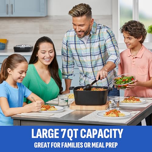 Image of STIRMAX 7.5 Quart Digital Multi-Cooker with Automatic Paddle to Stir and Shred, 9 in 1 programmable presets to Saute, Sear, and Brown Food Before Simmering