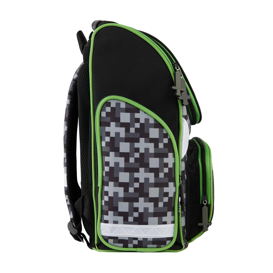 PASO - Mega Set - 6-teiliges- Rucksack, Federmäppchen, Tasche, Trinkflasche, Frühstückstasche, Schulranzen