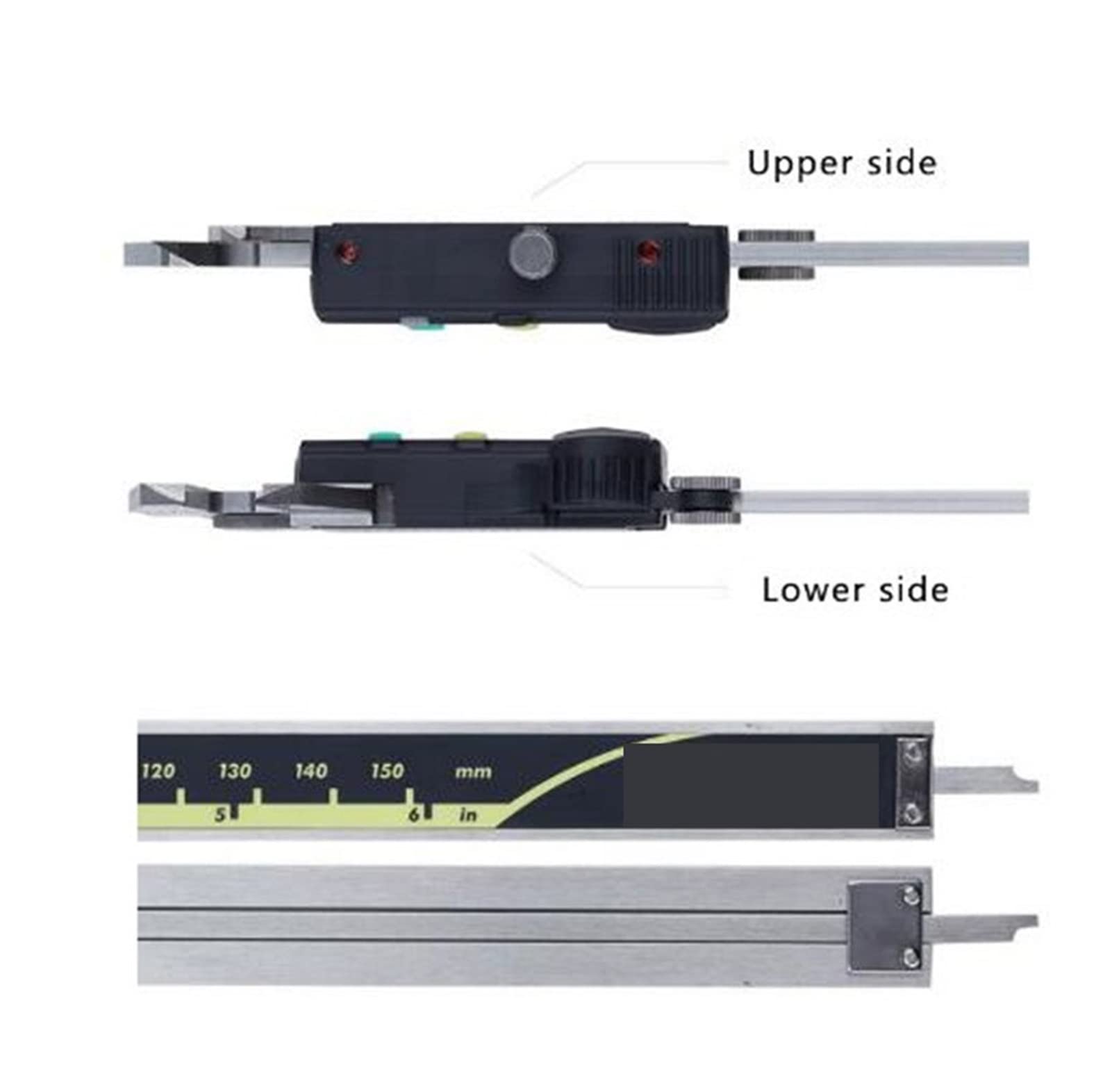 Suwmiarka cyfrowa, Cyfrowe zaciski Vernier 0-150 0-200mm LCD 500-196-20. Gauge Elektroniczny pomiarowe narzędzia ręczne ze stali nierdzewnej(150mm 500-196-20)