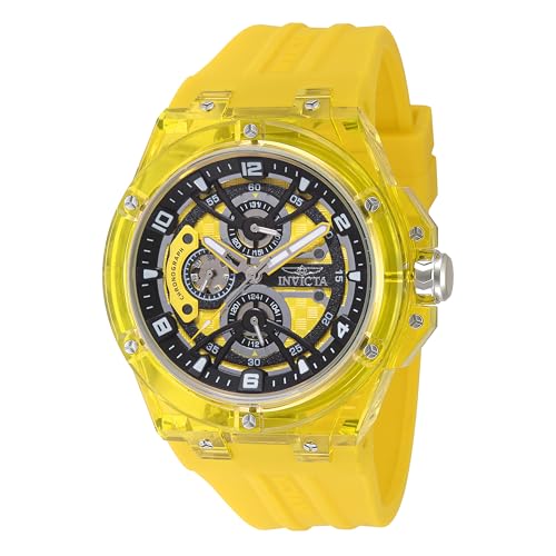 Invicta Racing Men 46mm Plastic Yellow Yellow dial VH67 Quartz