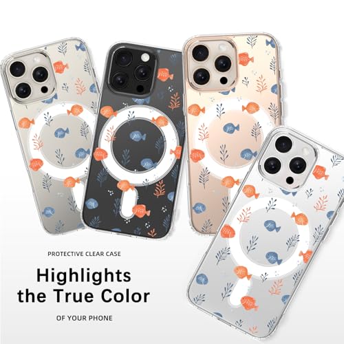 Coque de protection iPhone 15 Pro Max transparente avec aimant bleu - 2