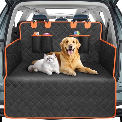TORVEN Protection Coffre Voiture Chien - Tapis de Coffre Voiture avec Protection Latérale et Pare-Chocs Arrière,Imperméable & Anti-Rayures & Entretien...