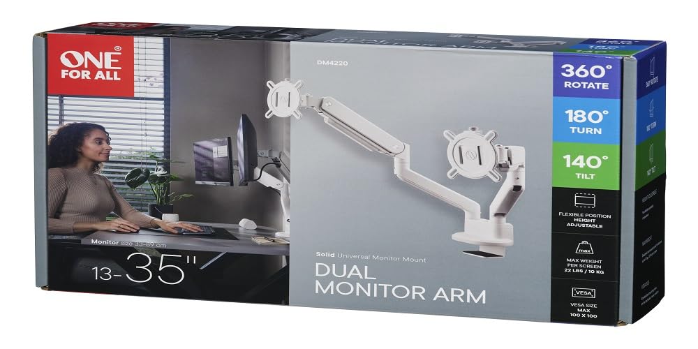 Uniwersalny uchwyt na dwa monitory One For All (DM4220)