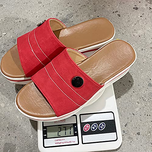 Pbnbp Womens Platform Wedge Sandals Summer Casual Chunky Slide Sandals Comfort Orthotic Arch Support Slides Outdoor Trendy Sandalias Open Toe Backless Beach Shoes thumb #5