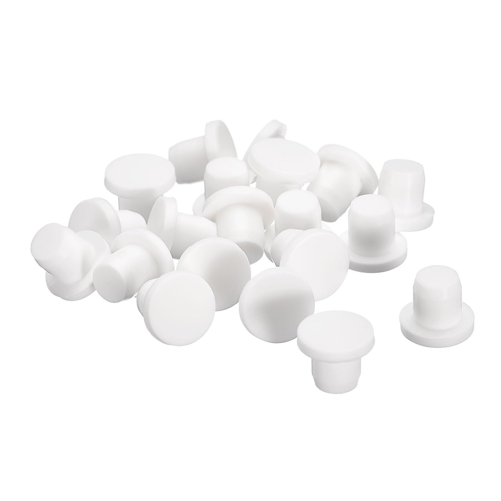 uxcell 20 Pieces White Rubber Stopper, S8.5 Waterproof Plug Holes for 8.5mm / 0.33" Hole