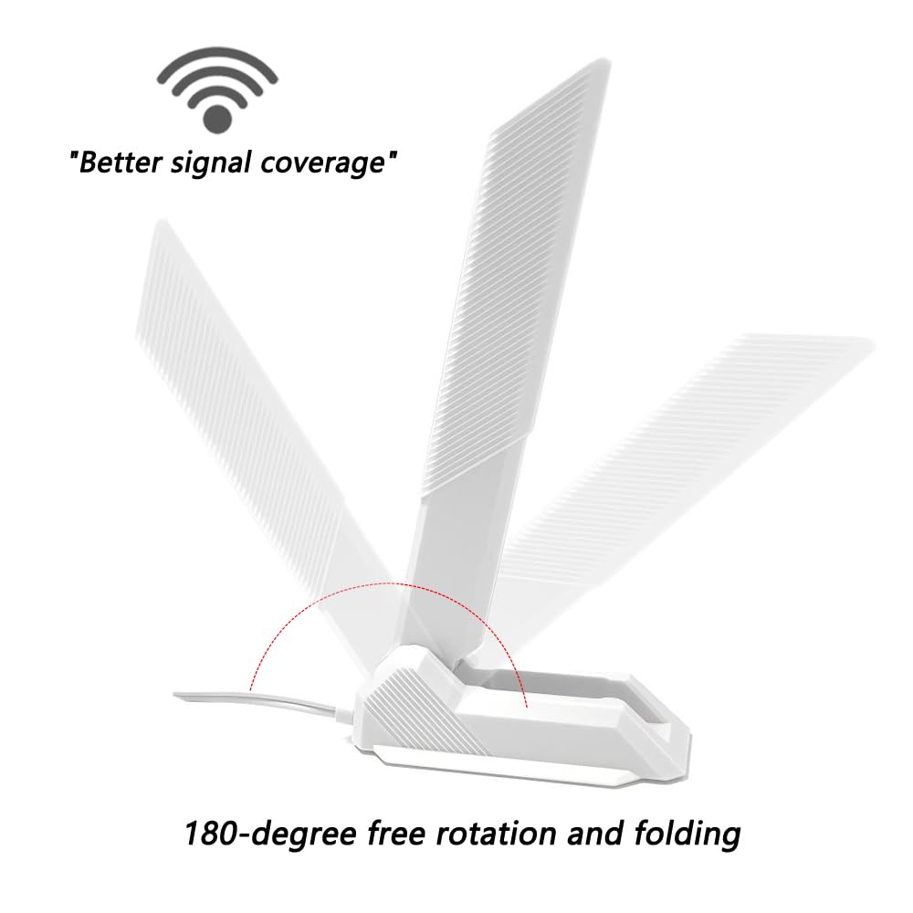 WiFi 7 Tri Band Antena 2,4 GHz 5 GHz 6 GHz Antena WLAN dla MSI PRO Z790-A MAX Z890-P Z890-S X870E-P B860-P B850 B840 H810I, B840 B850 Gaming Plus, MPG B850 Edge TI WiFi, X870E Edge (Biały)