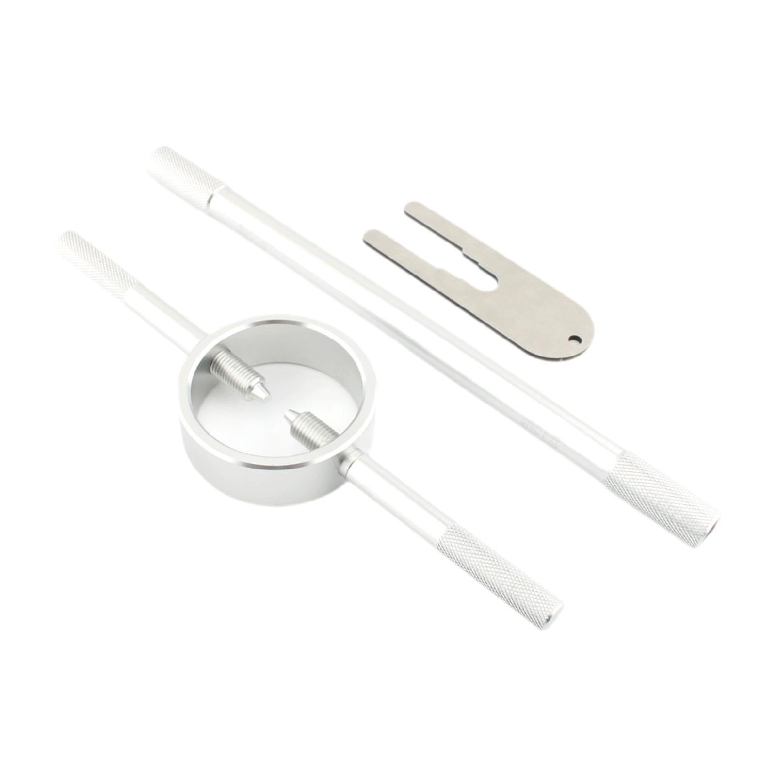 Compressore Molla Forcella Set Riparazione Motore Kit Attrezzi Valvole Strumento Lega di Alluminio Robusto Uso Facile Adatto per Appassiona, Argento