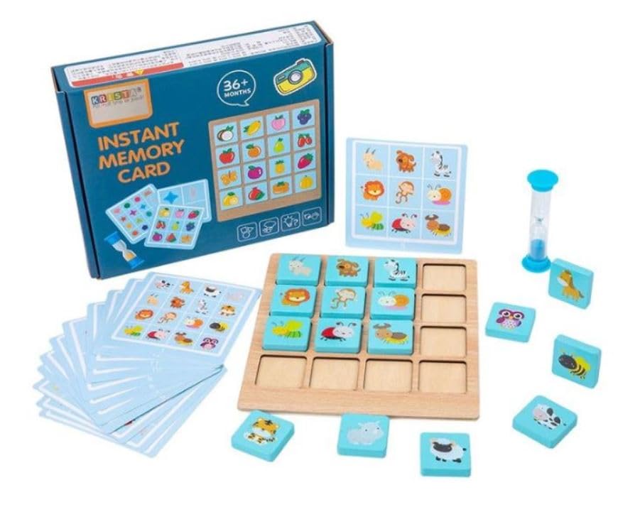 Tybis- Wooden Fruit-Shape/Vehicle -Animal Recognition Memory Card Game |Matching Card Game | Montessori Toy | Challenging Activity Game for Kids and Adult [ Cognitive Toys | 3 Years+] (B0D7QNNTRX) Amazon Price History, Amazon Price Tracker