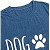 Dog-Mom-Shirts-for-Women-Funny-Dog-Paw-Print-Graphic-T-Shirt-Casual-Letter-Short-Sleeve-Mama-Tee-Tops Dog Mom Shirts for Women Funny Dog Paw Print Graphic T Shirt Casual Letter Short Sleeve Mama Tee Tops (Blue, M)