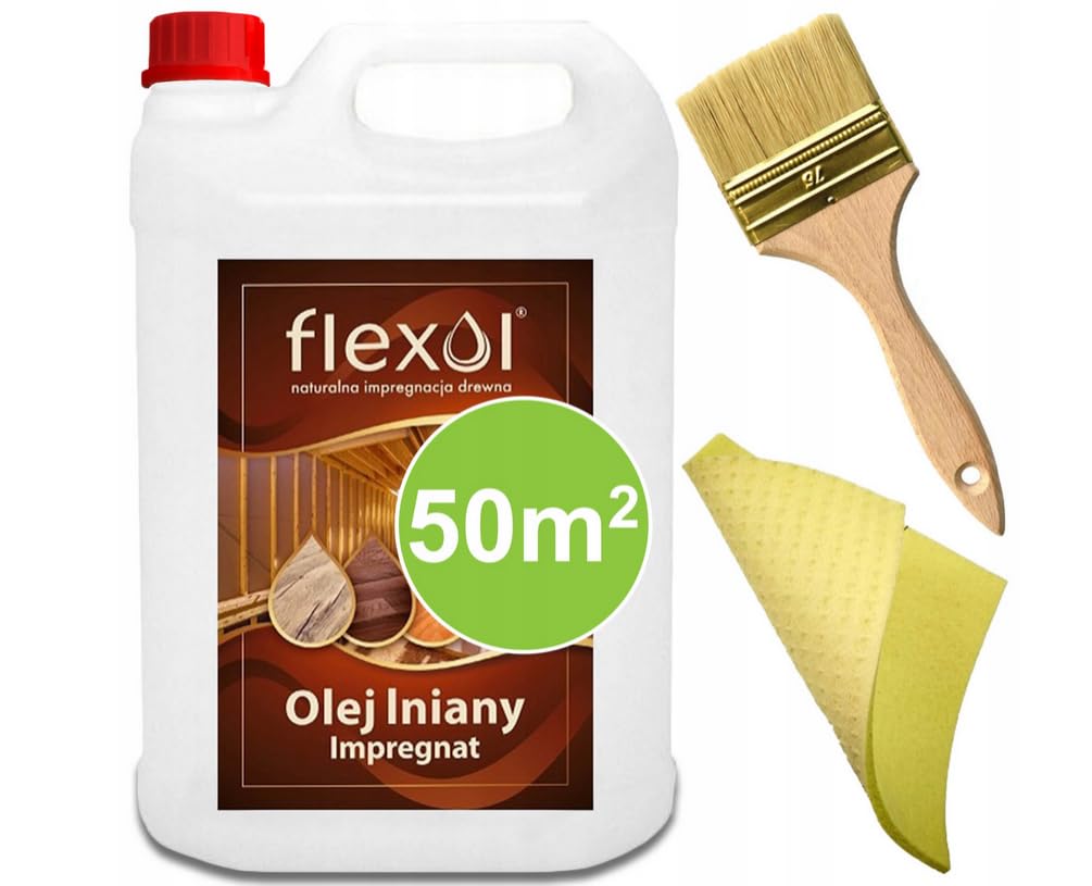 Olej do Drewna, Naturalny Impregnat i Ochrona, Do Wewnątrz i na Zewnątrz, 5L, Słomkowo-Bursztynowy, Bezpieczny dla Środowiska GRATIS