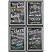 Motivational Posters for Classroom & Office Decorations, Inspirational Quote Wall Art, Students, Teachers, School, Home & Office, Positive Posters, Set of 4 11x17in. Posters for Girls & Teens Decor.