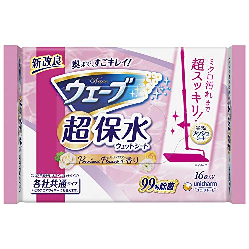 ウェーブ フロア用掃除用品 ウェットシート 超保水 微香 16枚