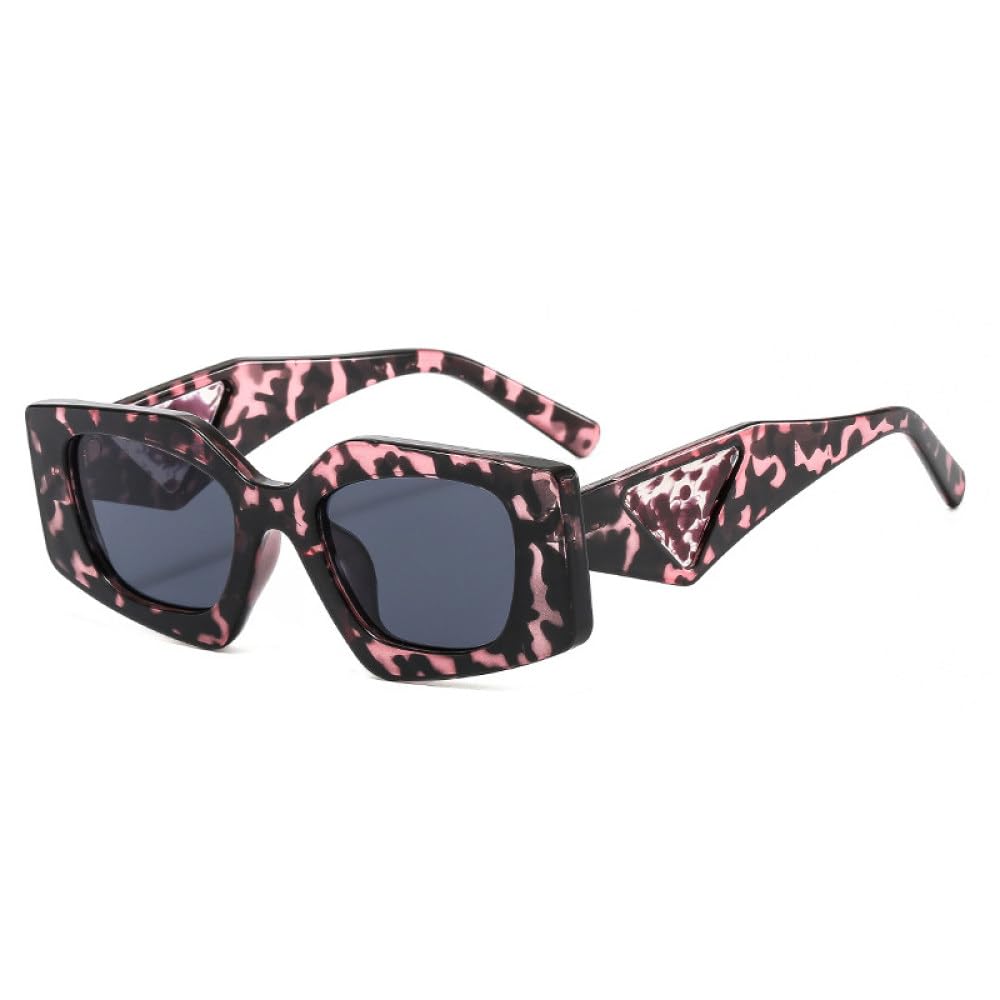 Occhiali da Sole poligonali alla Popolari da Donna Retro tonalità di Colore Gelatina uv400 Montatura per Occhiali Trasparente da Uomo