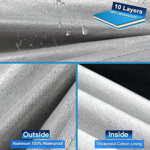Image of 10 Layers SUV Car Cover Custom Fit for Toyota 4Runner (2002-2026) Waterproof All Weather for Automobiles, Full Cover Rain Sun UV Protection.Silver