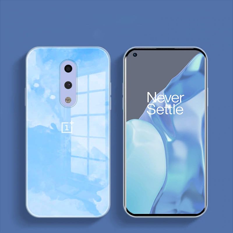 Image of Colorful Wave Glass Case for OnePlus 7, OnePlus 7 Back Cover Case(2019) - Soft TPU + Glass | Water Wave