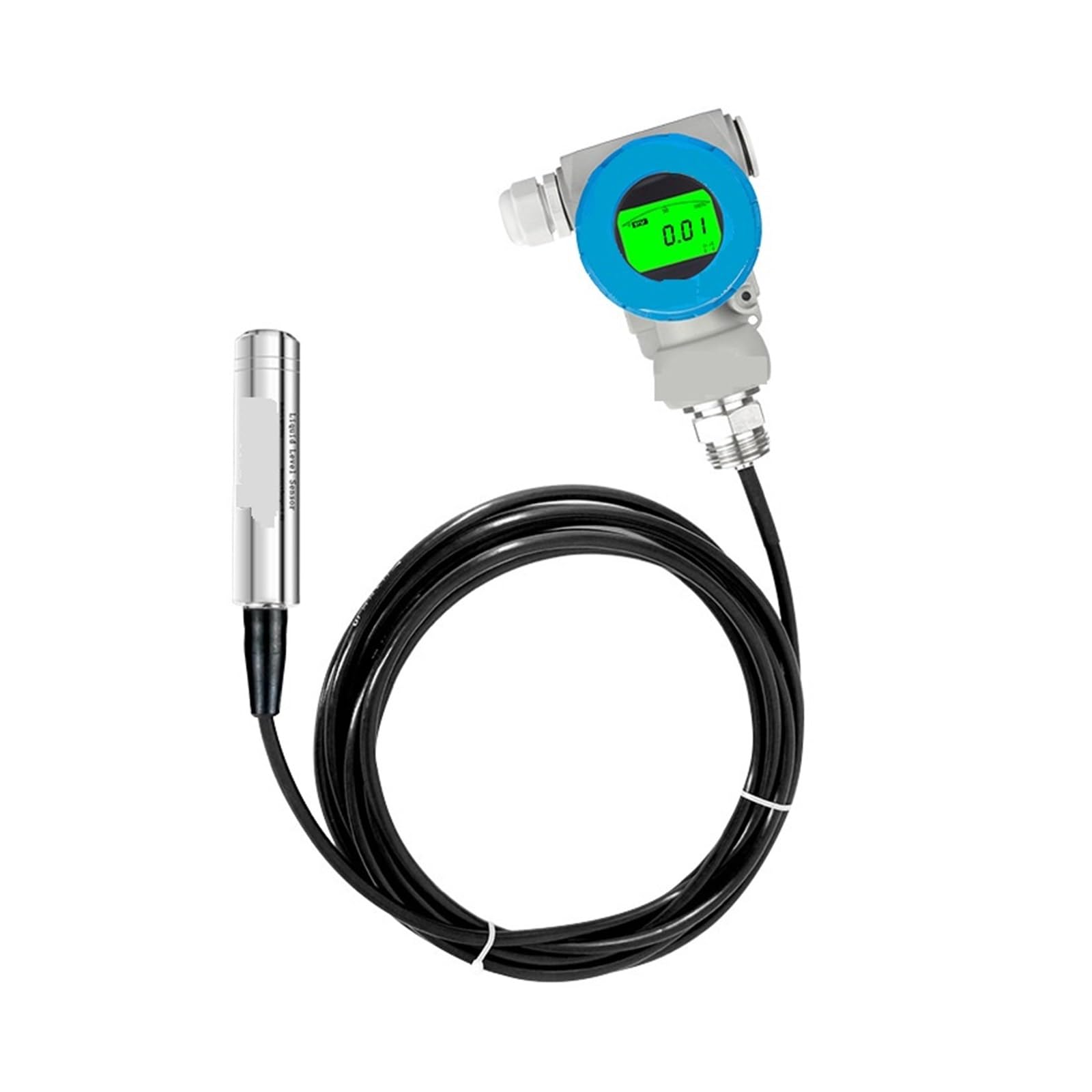 Transmetteur de niveau de liquide 4-20mA avec écran LCD et capteur d'eau 3m - 4