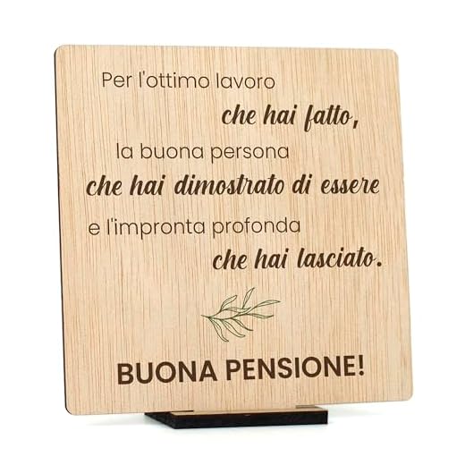 CONTRAXT Biglietto Originale per la Pensione in Legno. Regali Unici per la Pensione per Uomini e Donne, Colleghi, Capoufficio, Amici, Insegnanti (Pensione)