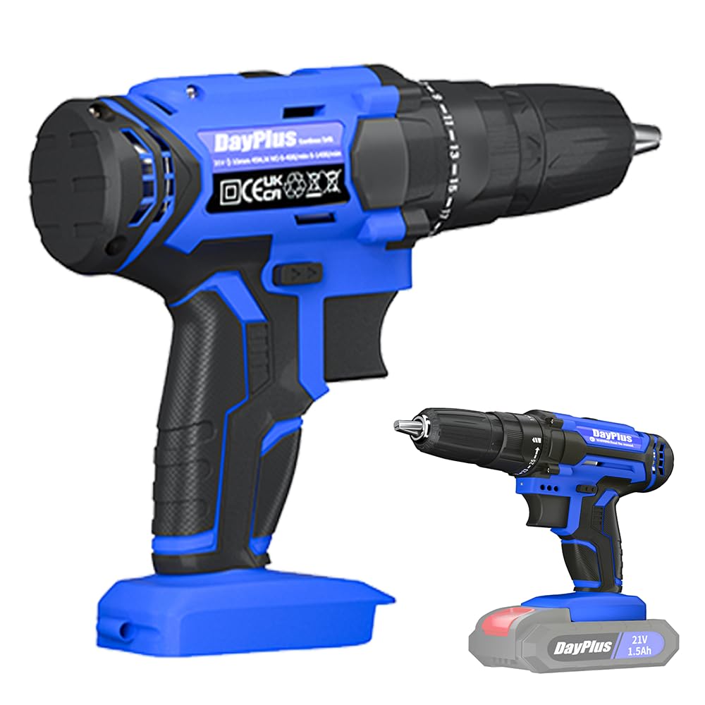 Cordless Drill Driver Electric Screwdriver Set, Portable Drill Driver w/2 Variable Speed for DIY Drilling Walls, 25+1 Torque Power Drills, Body Only
