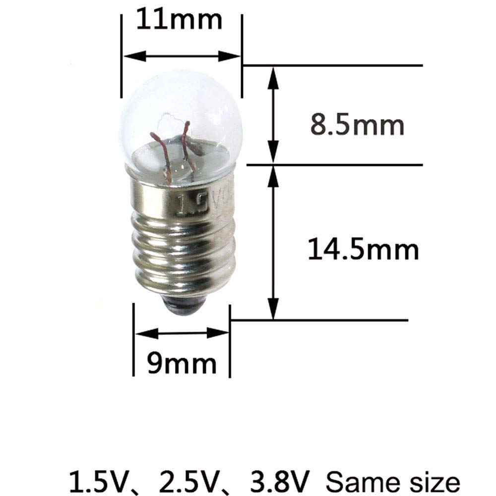MEETOOT Mini Light Bulbs E10 - 10 Pack for Experiments -4