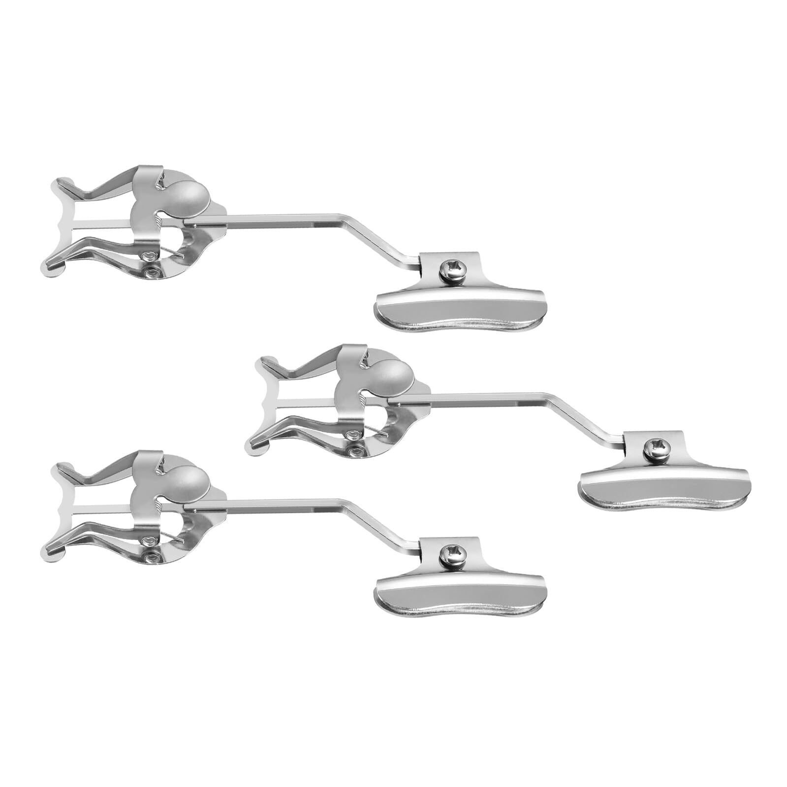 Notenhalter für Marschposaunen, 3 Stück, Metall, Silber | Leicht und Vielseitig, Sichere Befestigung, Hohe Sichtbarkeit, für Konzerte und Outdoor Paraden