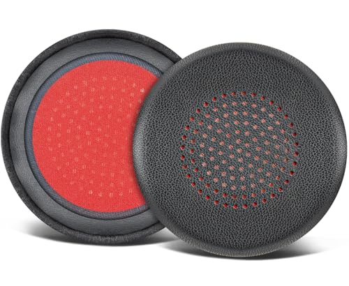 SOULWIT Housse pour Cuir d'agneau Coussin pour Plantronics Voyager Focus UC B825/1&2 UC, Voyager 4210/4220, Housses de Coussinets pour Poly BlackWire...