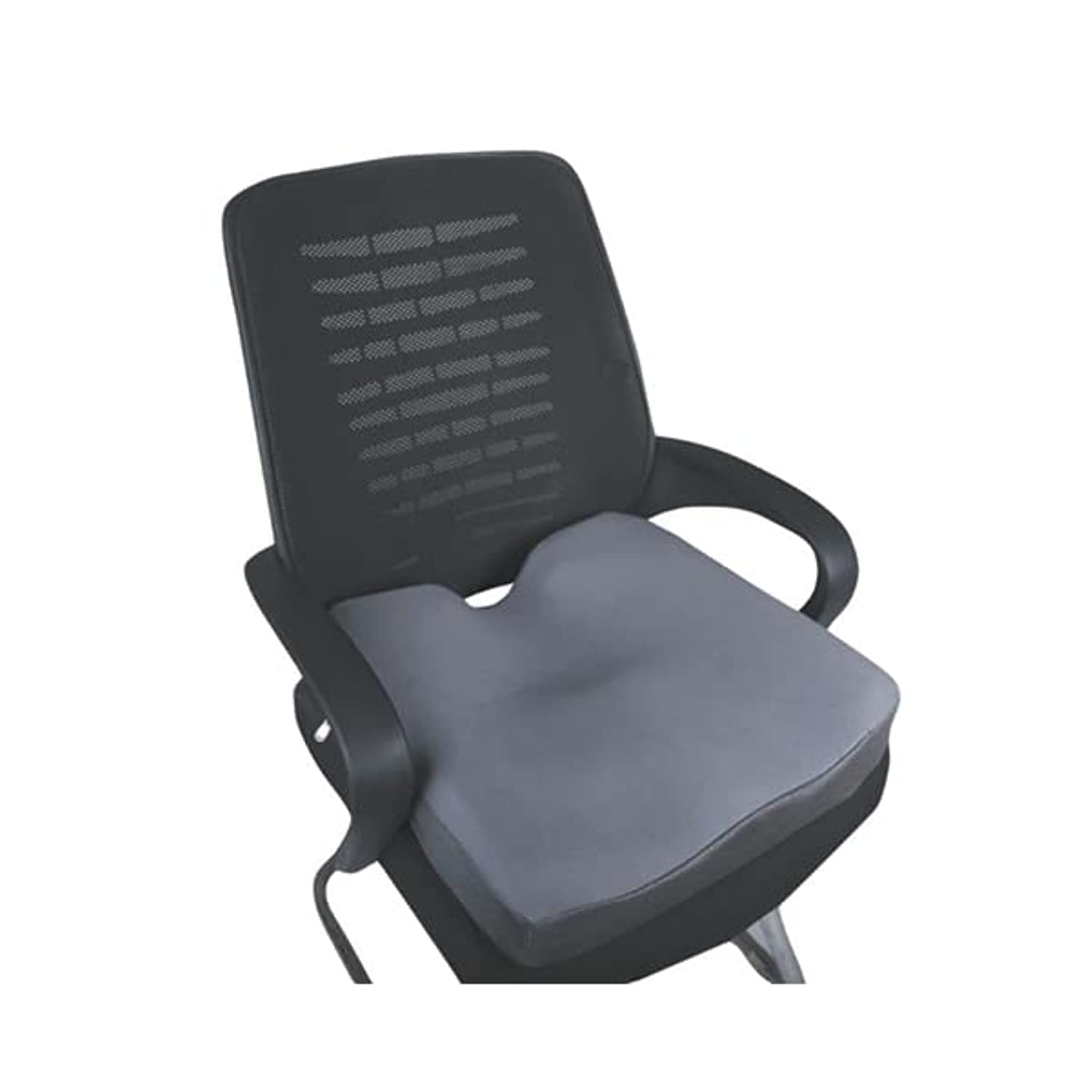 AdoreOrthopedic Memory Foam Coccyx Cushion for Tailbone Pain, Sciatica & Lower Back Pain Relief | Coccyx Pillow for Office/Home Chair & Wheelchair | Tailbone Cushion & Spinal Cushion - Mesh Black