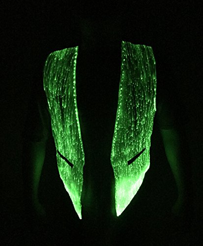 LED Fiber Optic Waistcoat Light up Vest for Men Fashion Glow in the Dark Luminous Vest,Mobile APP Control2