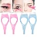 Honbay 4PCS 3 in 1 Transparent Plastic Eyelashes Tool Mascara Applicator Eyelashes Guide Eyelashes Comb Makeup Tool,Pink and Blue