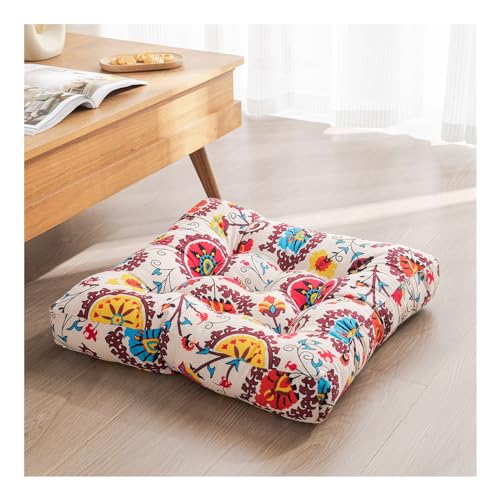 55x55cm/22x22in 2 Pounds Weight Chair Pads for Dining Chairs Round Square Soft Chair Pad Seat Floor Cushion Yoga Seat Cushion (Color : N7, Size : Square55X55CM)