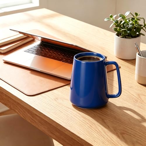 Taza de café extra grande 24 oz cerámica azul miniatura 7