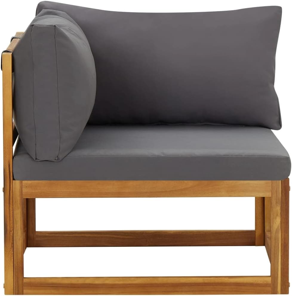 Sectional Corner Sofas 2 pcs with Cushions,Patio Furniture,Outdoor Sofas,Garden Sofa,Outdoor Deck Sofa,for Decks,Gardens,Backyards,Dark Gray