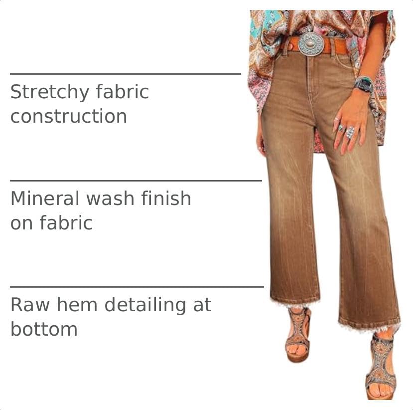  Womens High Waisted Stretchy Flared Jeans thumbnail