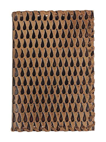 Store Indya Leather Journal Diary Travel Diary Unlined Doodle Book (8" X 6"-Tear Drop-Brown) 192 Pages Book #TOP1