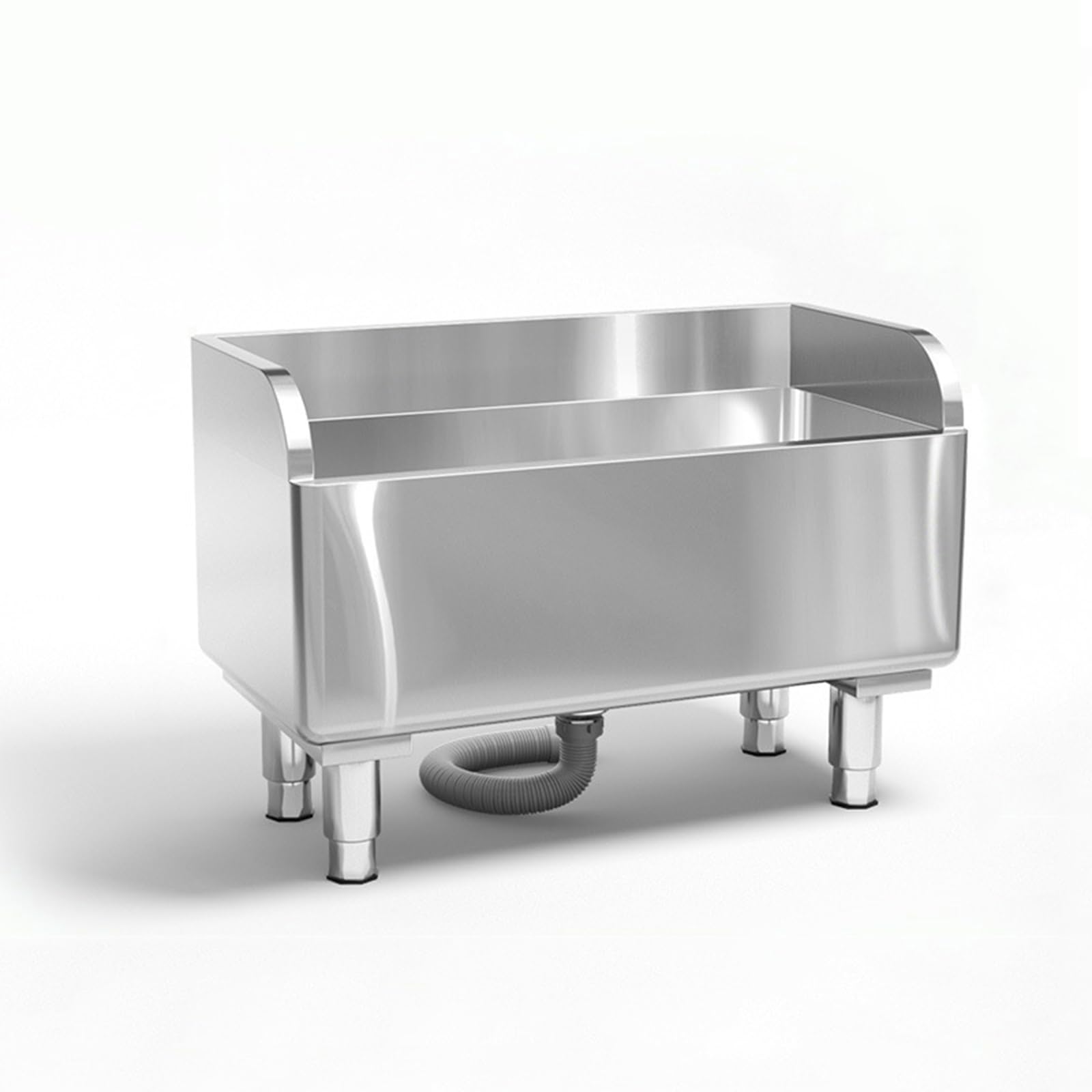 ASerZenith Utility Mop Bucket,Stainless Steel Mop Service Basin,Laundry Room Slop Sink,Commercial Floor Mop Sink,Mop Sink With Drainage For Kitchen Business,Indoor Outdoor Floor-Standing,80Cm/31.5In
