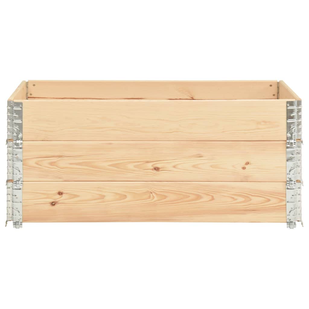 vidaXL 3X Madera Maciza de Pino Caja de Palés Jardinera Muebles Plegable Almacenar Artículos Almacenamiento Jardín Terraza Exterior 100x150 cm