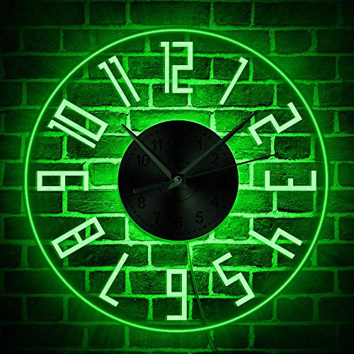 Reloj digital moderno con números grandes y luz LED miniatura 4