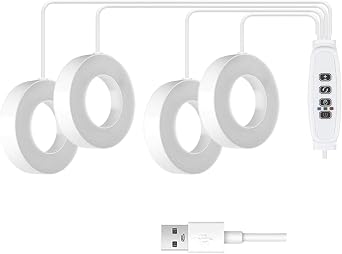 Grow Light for Indoor Plants - 4 Head Bulbs with Timer | Approx. 6.6 ft 2.1 m Long Cord Light for Indoor Plants, Greenhouses, Floors, Desks, Garden Shelves, Home, Aquariums, Farmers