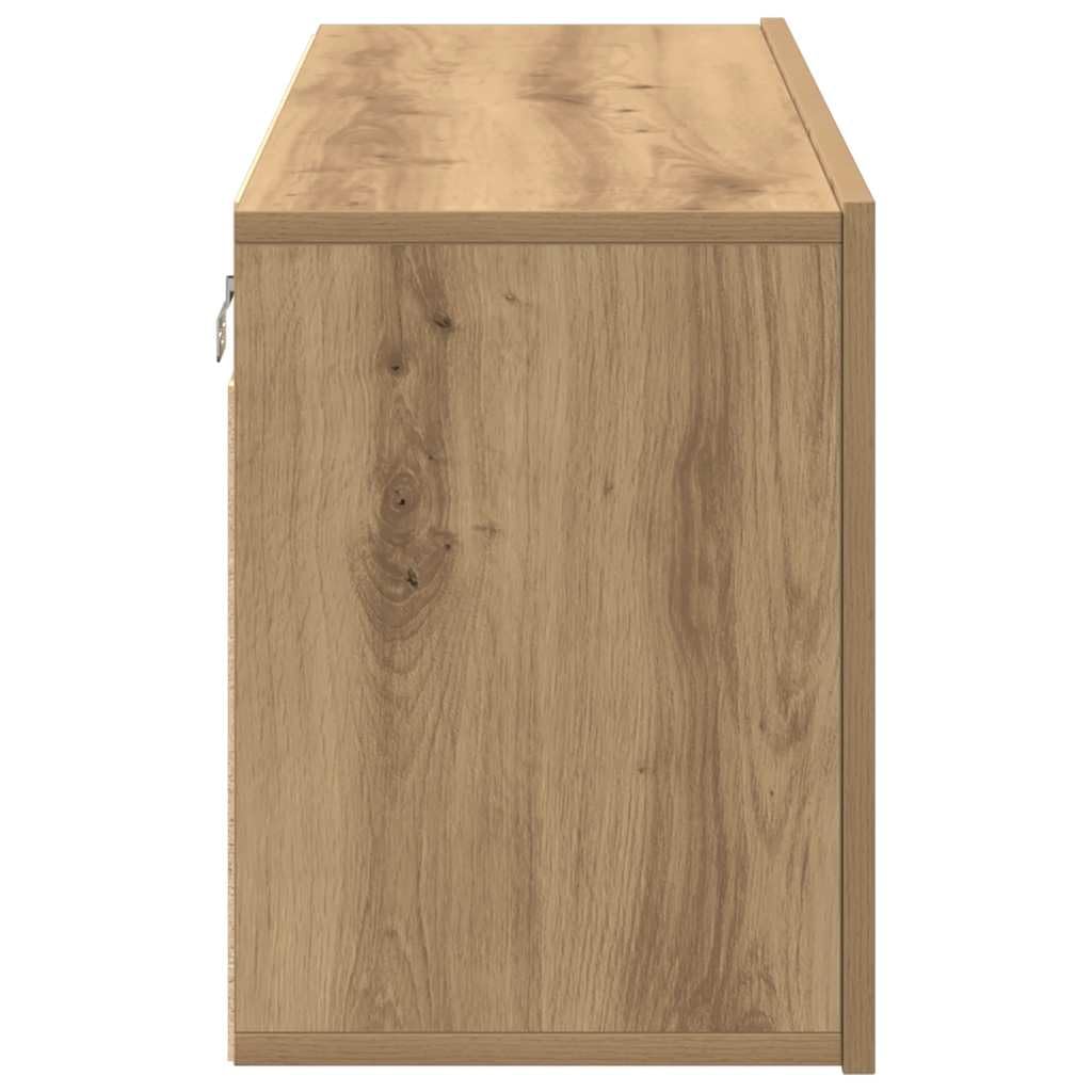 Drewnopochodny Ścienna montażowa Szafka pod telewizor 100x30x41 cm Brąz