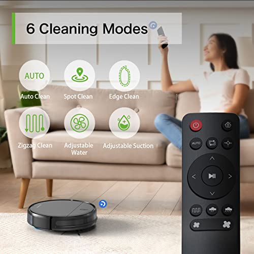InstaRobo-B1-Robot-Aspirador-y-Fregasuelos-Aspirador-Robot-Carga-Automatica-Delgada-y-Silenciosa-Robot-Aspirador-con-6-Modos-Robot-Fregasuelos-Ideal-para-Pelo-de-Animales-Suelos-Duros-alfombras
